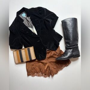 Vintage Velvet 100% cotton velvet top, Victorian, goth, Doen, Ralph Lauren vibe